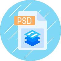 psd Arquivo formato plano azul círculo ícone vetor