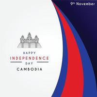 modelo de design de ilustração do dia da independência do Camboja vetor