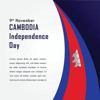 modelo de design de ilustração do dia da independência do Camboja vetor