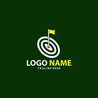 PIN golfe modelo logotipo Projeto vetor