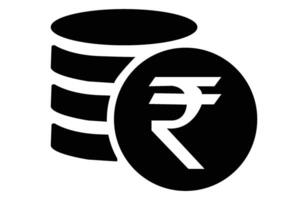 indiano rupia ícone vetor
