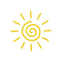 amarelo Sol ícone. simples e moderno Sol vetor ilustração