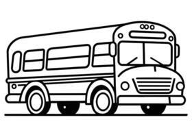 escola ônibus coloração página vetor