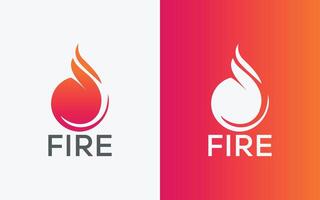minimalista fogo chama vetor logotipo. moderno colorida fogueira vetor logotipo. abstrato colorida fogo logotipo