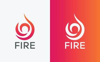 minimalista fogo chama vetor logotipo. moderno colorida fogueira vetor logotipo. abstrato colorida fogo logotipo