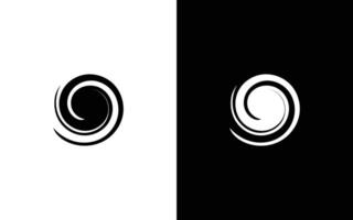 minimalista carta o torção vetor logotipo. moderno espiral vetor logotipo. abstrato espiral.