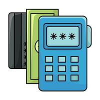 ilustração do crédito cartão máquina vetor