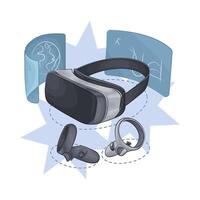 ilustração do virtual realidade óculos vetor