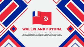 Wallis e futuna bandeira abstrato fundo Projeto modelo. Wallis e futuna independência dia bandeira papel de parede vetor ilustração. Wallis e futuna bandeira