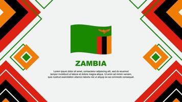 Zâmbia bandeira abstrato fundo Projeto modelo. Zâmbia independência dia bandeira papel de parede vetor ilustração. Zâmbia fundo