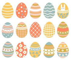 Páscoa ovos simples desatado padronizar. Páscoa ovos, Páscoa símbolo, decorativo vetor elementos.