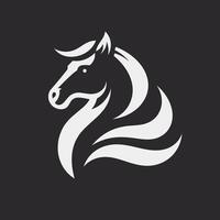 cavalo logotipo vetor Projeto inspiração, monocromático emblema do cavalo cabeça isolado em branco, silhueta vetor ilustração, perfeito para animal Fazenda ou comunidade emblema,