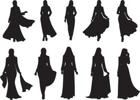 conjunto do hijab moda logotipo Projeto vetor