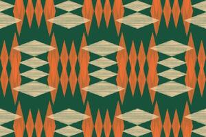 tradicional étnico ikat motivo tecido padronizar geométrico estilo.africano ikat bordado étnico oriental padronizar verde fundo papel de parede. abstrato, vetor, ilustração.textura, quadro, decoração. vetor