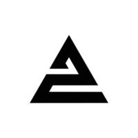 triângulo carta z moderno tipografia criativo monograma logotipo vetor
