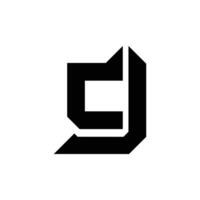 carta cj moderno forma criativo monograma abstrato o negócio logotipo Projeto vetor