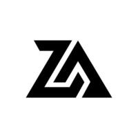 carta za moderno formas alfabeto criativo único monograma plano logotipo vetor