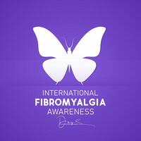 internacional fibromialgia consciência dia, pode 12. vetor ilustração em a tema do mundo fibromialgia e crônica fadiga síndrome consciência dia bandeira Projeto.