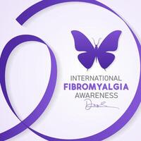 internacional fibromialgia consciência dia, pode 12. vetor ilustração em a tema do mundo fibromialgia e crônica fadiga síndrome consciência dia bandeira Projeto.