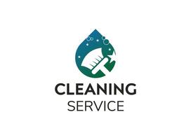 limpeza serviço logotipo Projeto ideia. símbolo para limpeza a vivo e trabalhos lugar. vetor