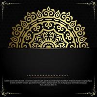Mandala de luxo abstrato com arabescos dourados no estilo oriental vetor