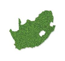 vetor isolado simplificado ilustração ícone com verde gramíneo silhueta do sul África mapa. branco fundo