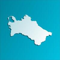 vetor isolado simplificado ilustração ícone com azul silhueta do Turquemenistão mapa. Sombrio azul fundo