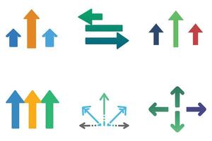 coleção do multimídia símbolos e Setas; flechas estoque ilustração vetor