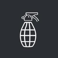 Grenade ícone logotipo grampo arte vetor ilustração