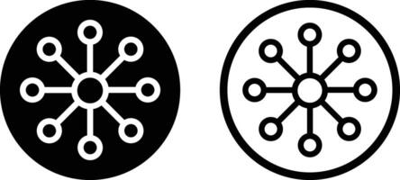 rede conexão ícone conjunto dentro dois estilos isolado em branco fundo . vetor ilustração