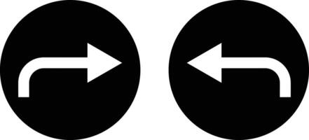 Retorna botão ícone conjunto isolado em branco fundo . Retorna seta ícone vetor
