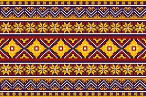 asteca tribal geométrico vetor fundo dentro Preto vermelho amarelo branco desatado listra padronizar. tradicional enfeite étnico estilo. Projeto para têxtil, tecido, roupas, cortina, tapete, ornamento, invólucro.