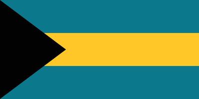 plano ilustração do bahamas bandeira. bahamas nacional bandeira Projeto. vetor