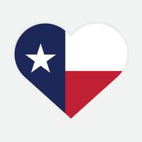 plano ilustração do texas Estado bandeira. texas Estado bandeira dentro coração Projeto forma. vetor texas bandeira dentro coração.