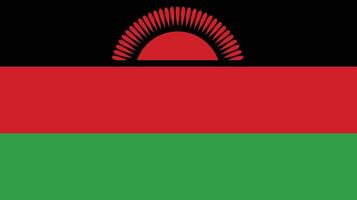 plano ilustração do a malawi nacional bandeira. malawi bandeira Projeto. vetor