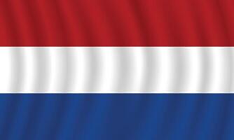 plano ilustração do a Países Baixos nacional bandeira. Países Baixos bandeira Projeto. Países Baixos onda bandeira. vetor