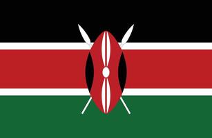 plano ilustração do Quênia nacional bandeira. Quênia bandeira Projeto. vetor