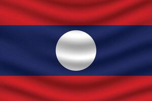 plano ilustração do Laos nacional bandeira. Laos bandeira Projeto. Laos onda bandeira. vetor