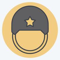 ícone exército capacete. relacionado para militares e exército símbolo. cor companheiro estilo. simples Projeto ilustração vetor