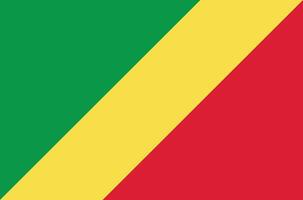 plano ilustração do a república do a Congo nacional bandeira. república do a Congo bandeira Projeto. vetor