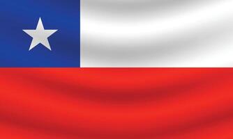 plano ilustração do Chile bandeira. Chile nacional bandeira Projeto. Chile onda bandeira. vetor