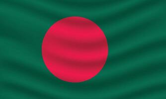 plano ilustração do a Bangladesh bandeira. Bangladesh nacional bandeira Projeto. Bangladesh onda bandeira. vetor