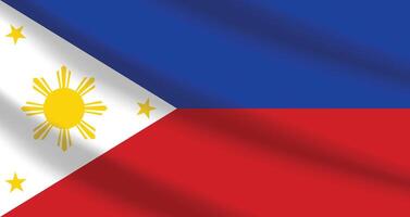 plano ilustração do a Filipinas bandeira. Filipinas nacional bandeira Projeto. Filipinas onda bandeira. vetor