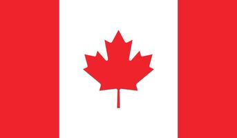 plano ilustração do a canadense bandeira. Canadá nacional bandeira Projeto. vetor