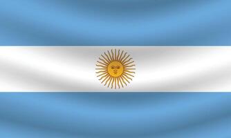 plano ilustração do Argentina bandeira. Argentina nacional bandeira Projeto. Argentina onda bandeira. vetor