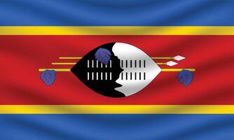 plano ilustração do a Eswatini bandeira. Eswatini nacional bandeira Projeto. Eswatini onda bandeira. vetor