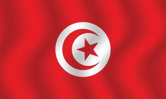 plano ilustração do Tunísia nacional bandeira. Tunísia bandeira Projeto. Tunísia onda bandeira. vetor