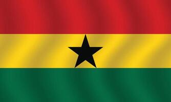plano ilustração do Gana nacional bandeira. Gana bandeira Projeto. Gana onda bandeira. vetor