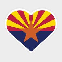 Arizona Estado bandeira vetor ícone Projeto. Arizona Estado bandeira dentro coração forma. vetor Arizona bandeira dentro coração.