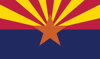 plano ilustração do Arizona Estado bandeira. Arizona Estado bandeira Projeto. vetor